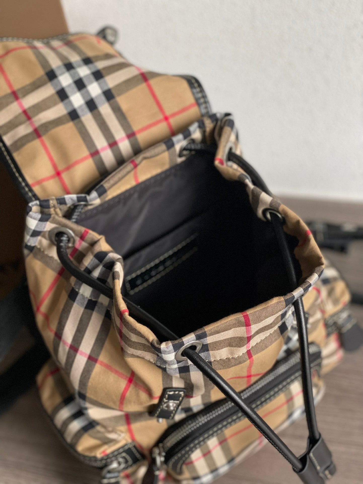 Burberry Vintage Check Canvas Backpack Small