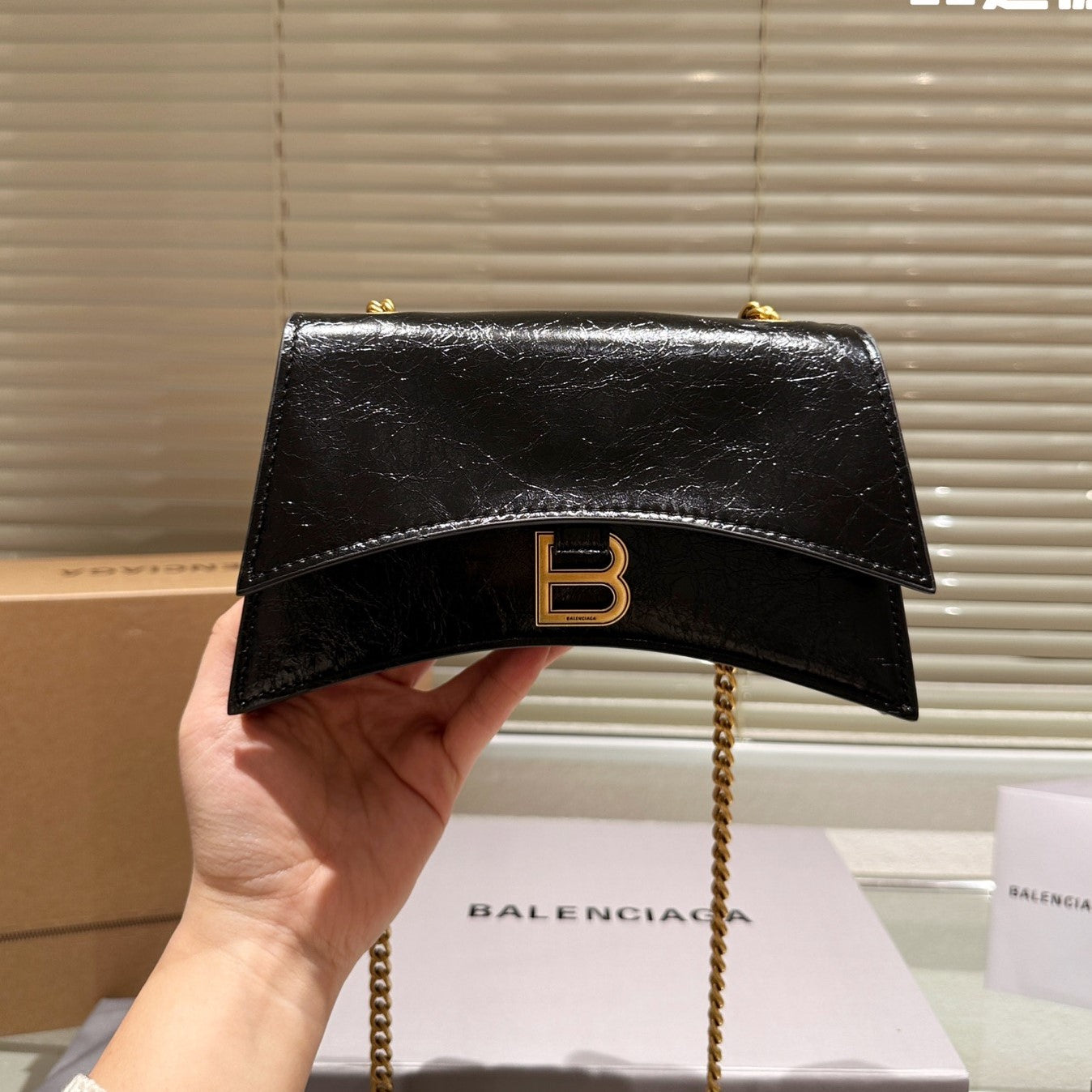 Balenciaga BB CRUSH double chain quilting Bag