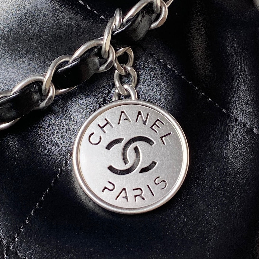 Chanel 22 bag 30×45×8cm BLACK AS4486