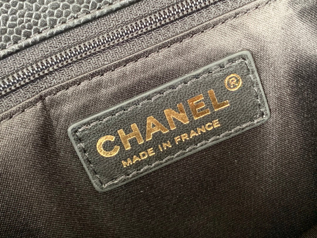 CHANEL BLACK CAVIAR GST GRAND SHOPPER TOTE BAG