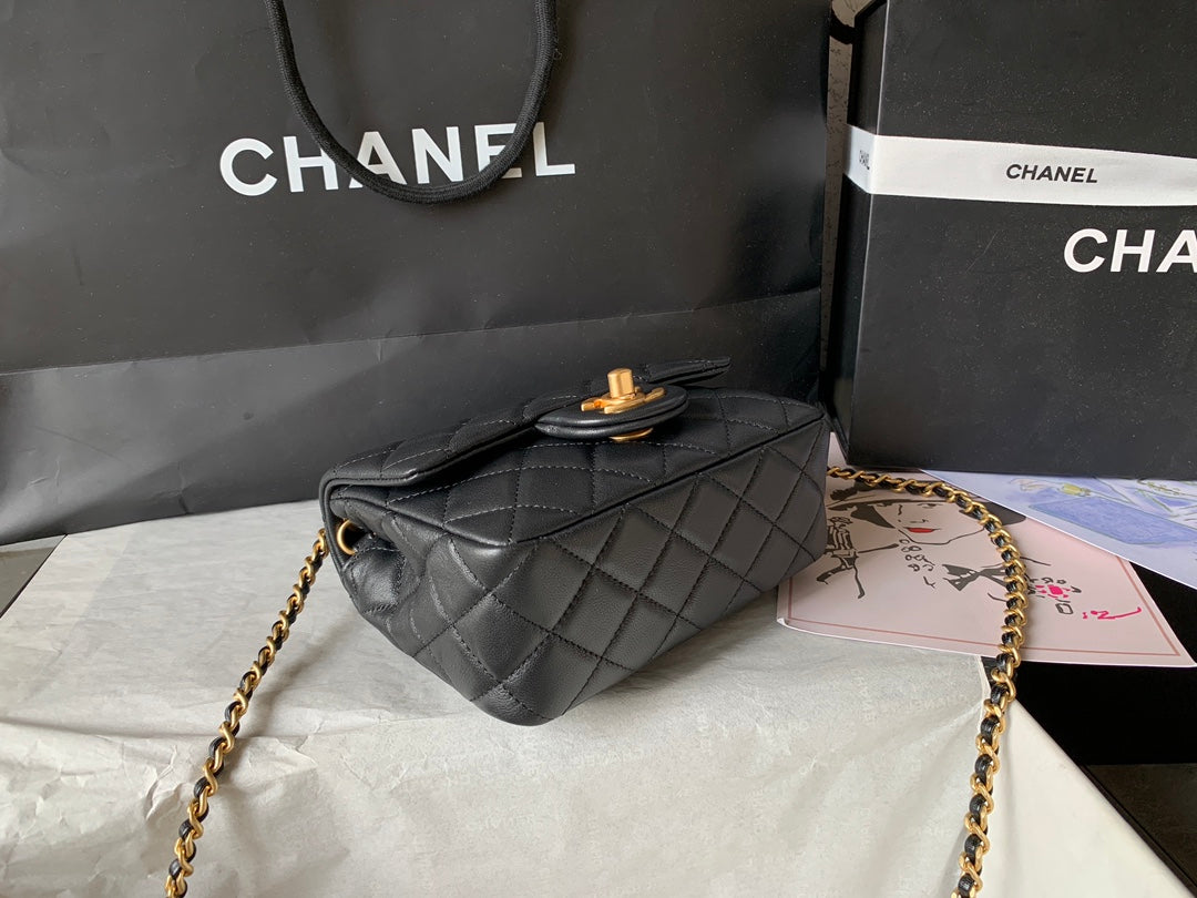 Chanel AS1786# Classic Bag 2020 Black 18x13x7cm