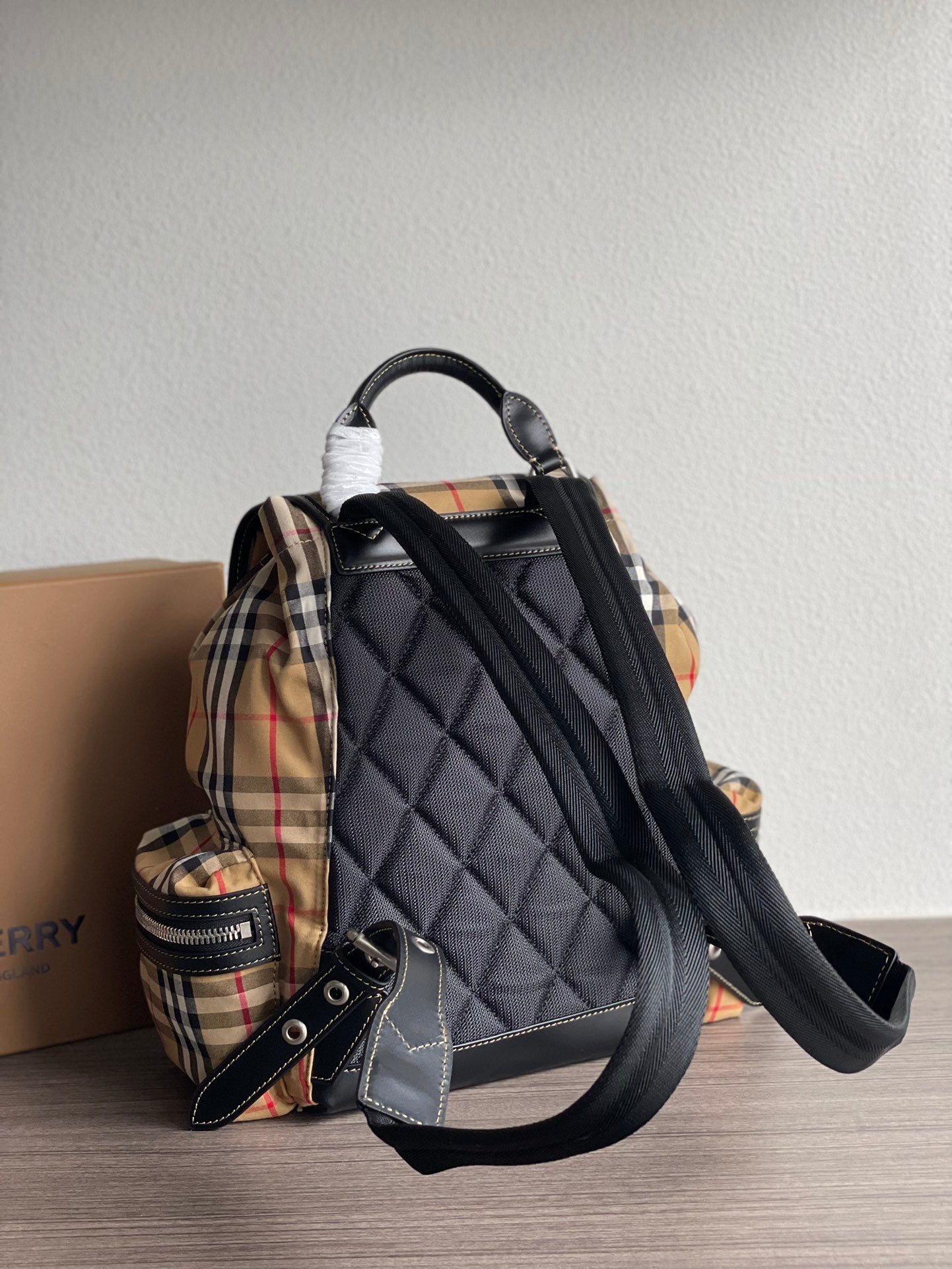 Burberry Vintage Check Canvas Backpack 22X33CM