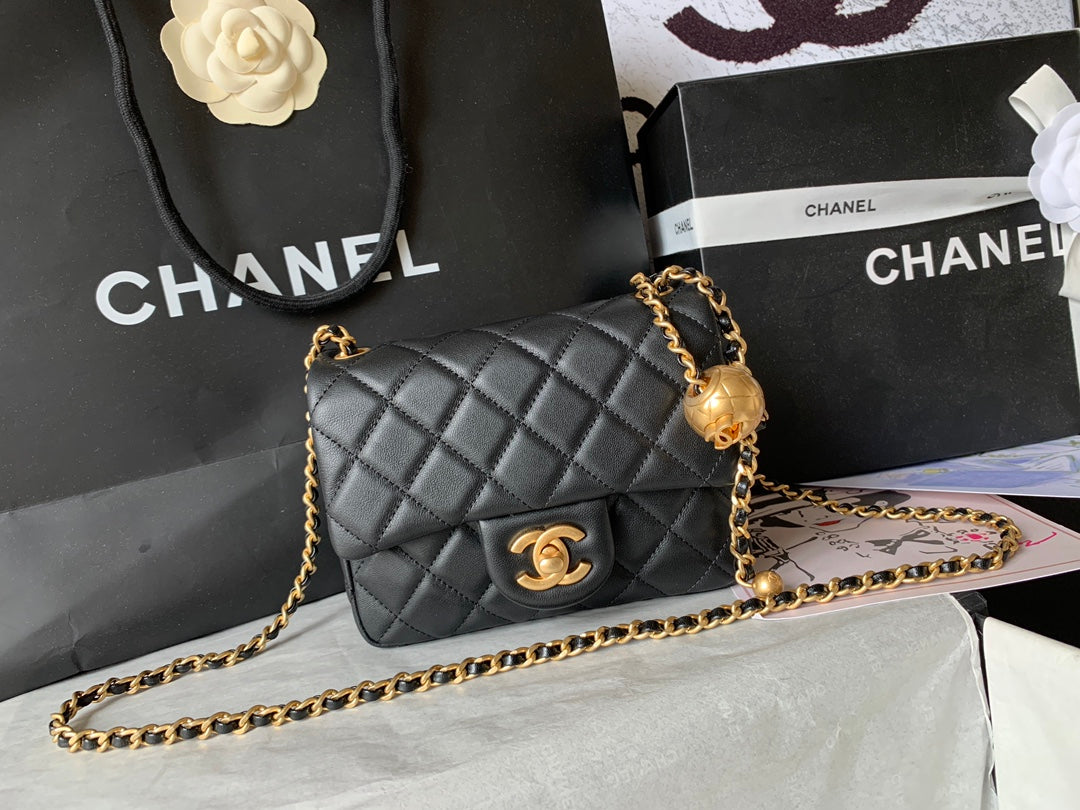 Chanel AS1786# Classic Bag 2020 Black 18x13x7cm