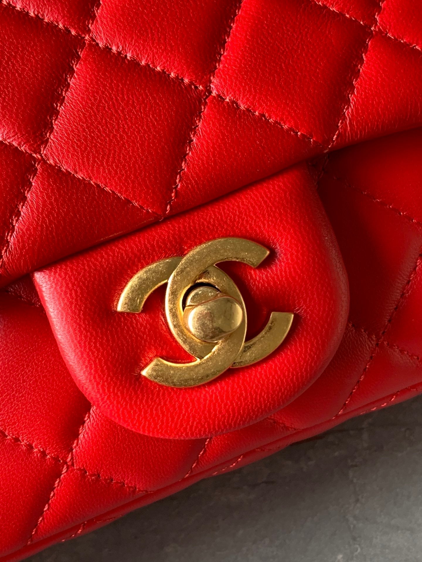 Chanel AS1786# Classic Bag 2020 Red 18x13x7cm