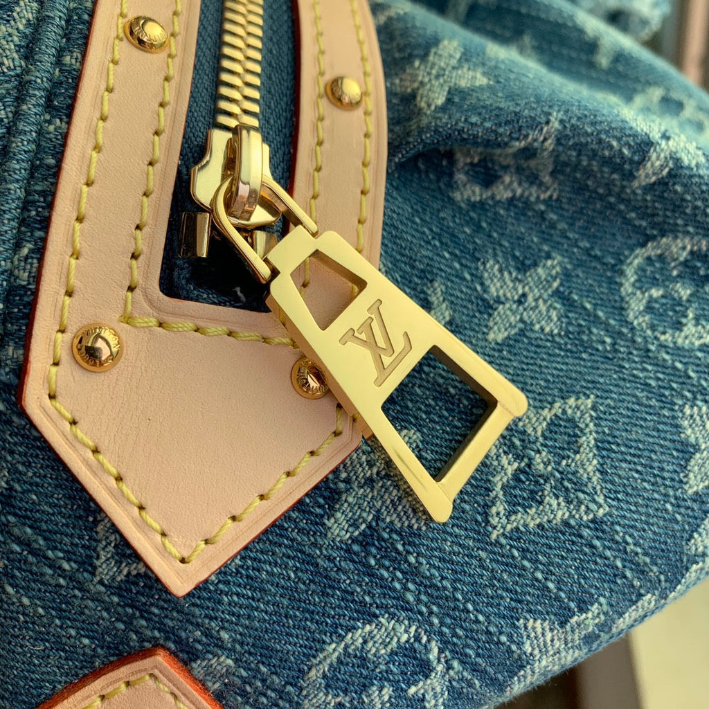 Louis Vuitton M46837 Bumbag Monogram Denim Blue Bag 38×16×7.5cm