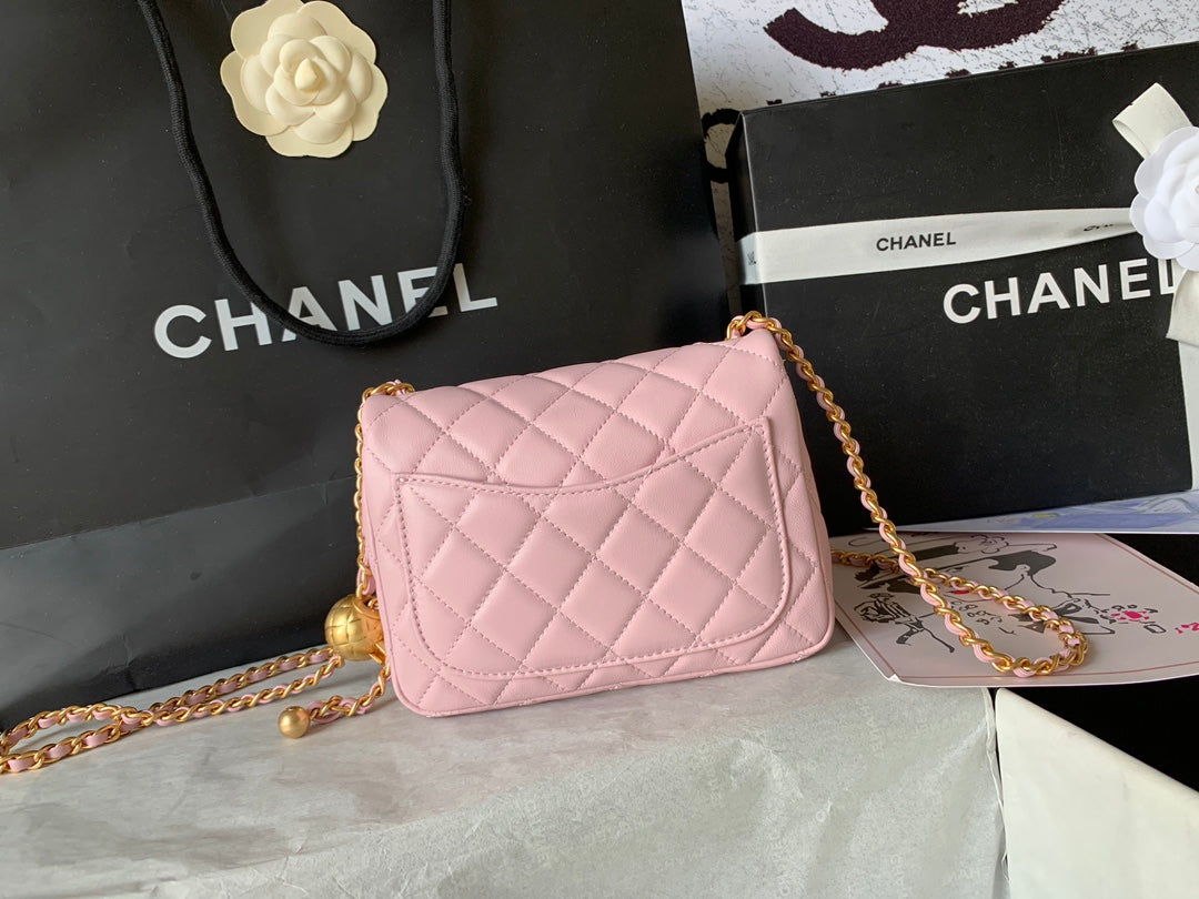 Chanel AS1786# Classic Bag 2020 Pink 18x13x7cm