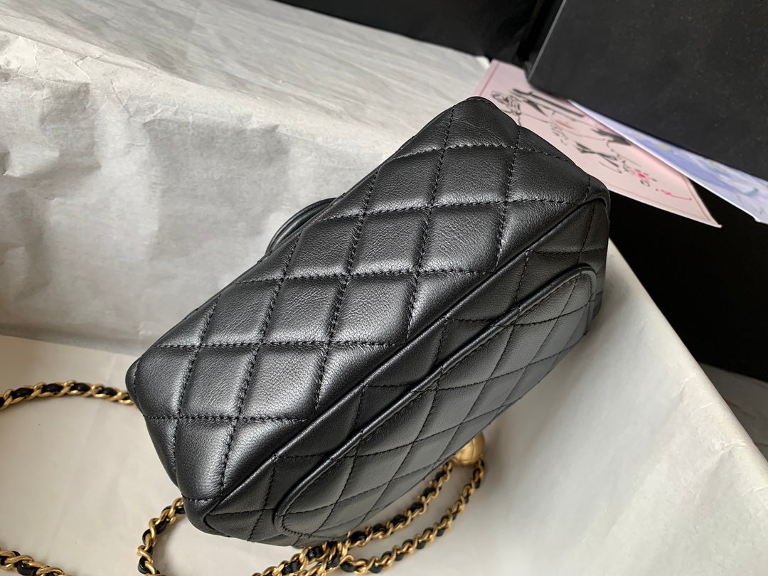 Chanel AS1786# Classic Bag 2020 Black 18x13x7cm