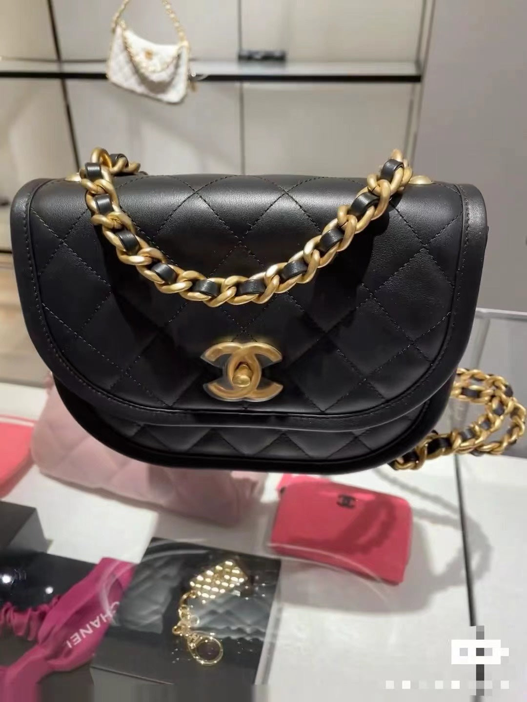 CHANEL Casual Style 2WAY Plain Leather Party Style Elegant Style