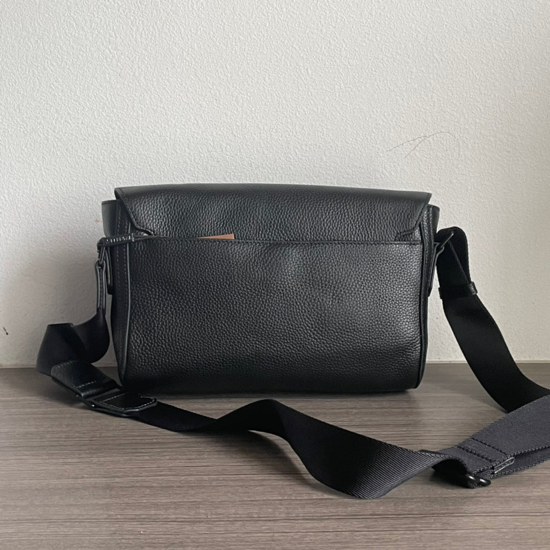 BURBERRY MESSENGER BIRCH CHECK BROWN BAG BLACK