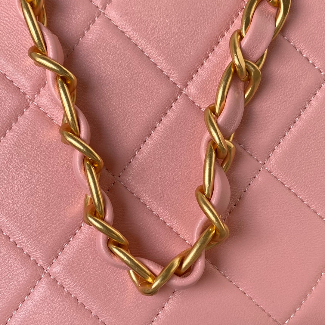 Chanel 23kHobo Bag 23x23x6cm pink