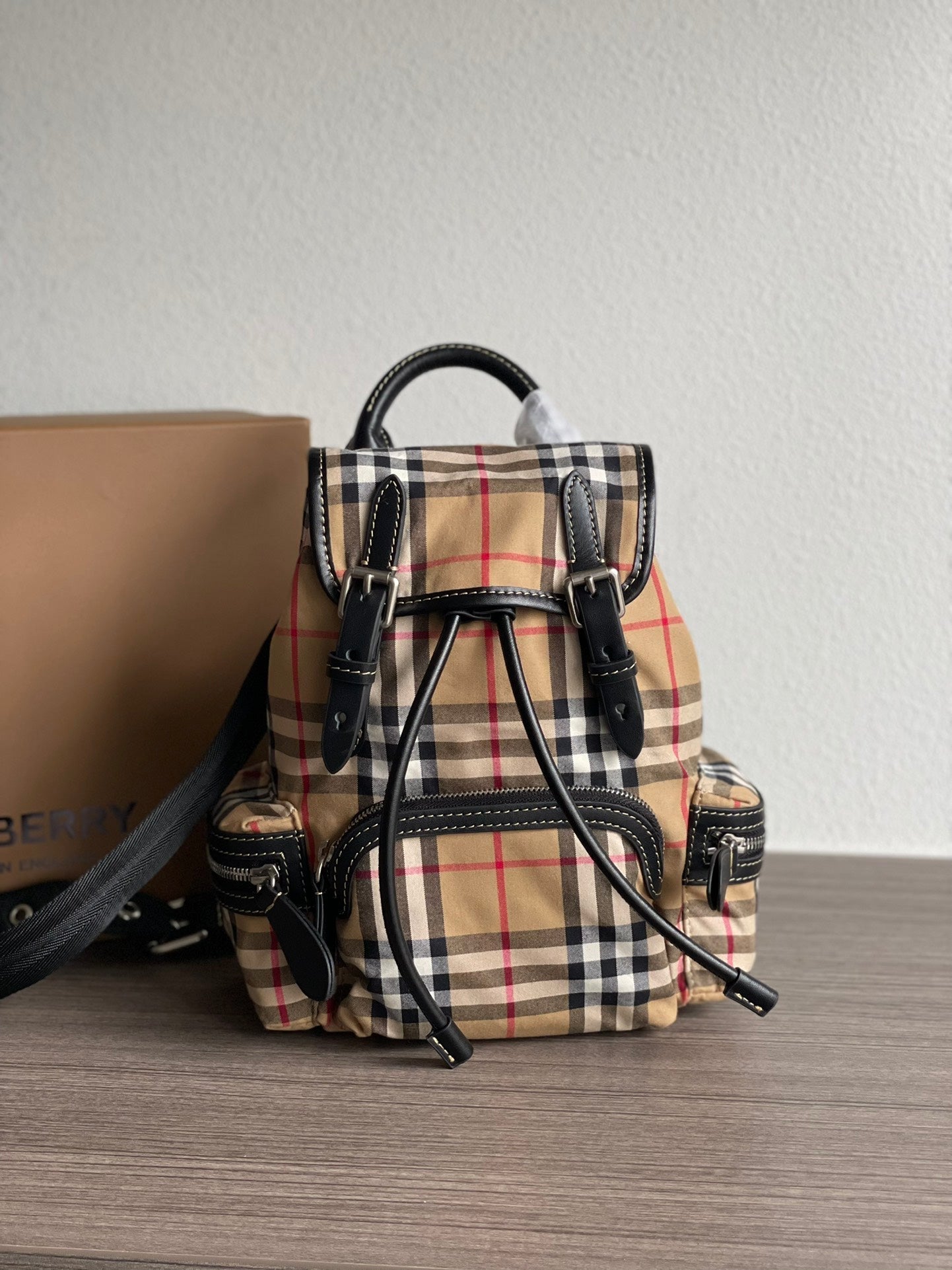 Burberry Vintage Check Canvas Backpack Small