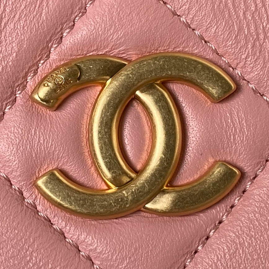 Chanel 23kHobo Bag 23x23x6cm pink
