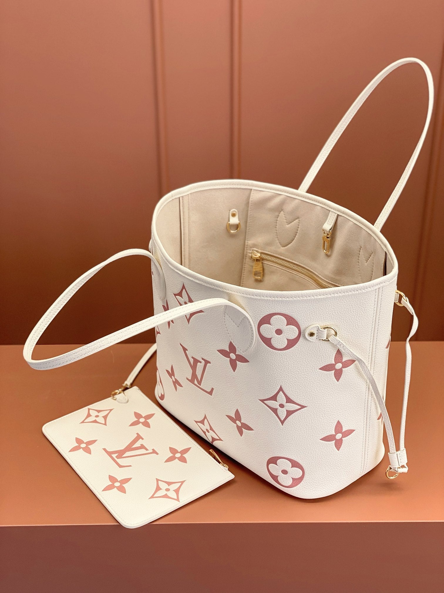 Louis Vuitton LV M21579 Neverfull MM Bag 31x28x14cm White