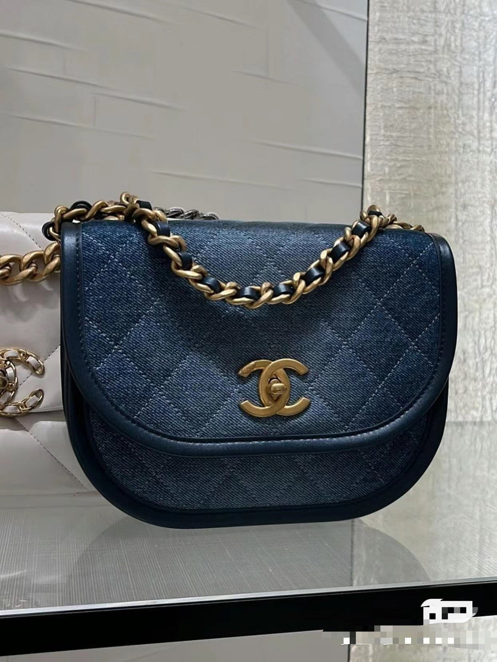 Chanel 24S small denim messenger bag BNIB full set