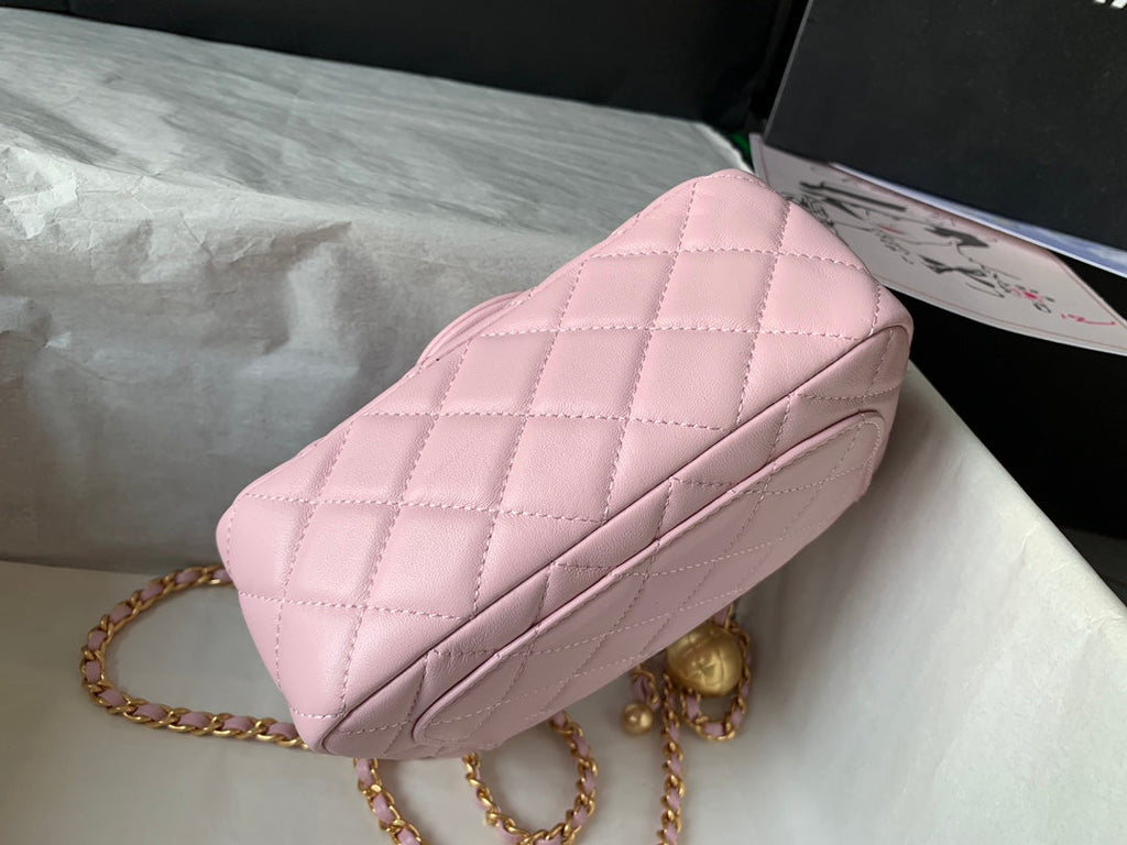 Chanel AS1786# Classic Bag 2020 Pink 18x13x7cm