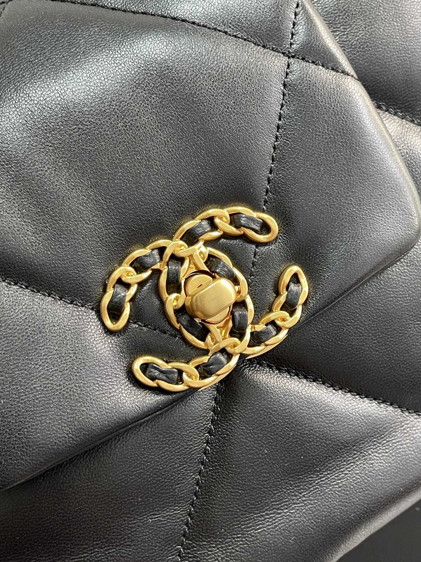 Chanel 19 Hobo Bag Black Quilted Lambskin AS4638
