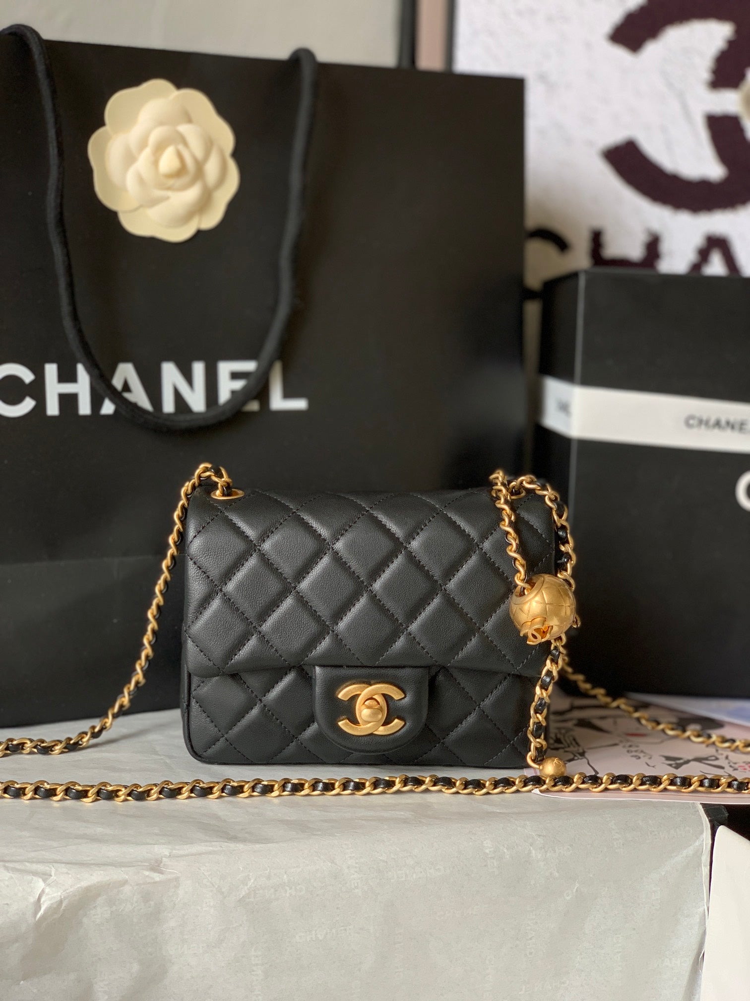 Chanel AS1786# Classic Bag 2020 Black 18x13x7cm