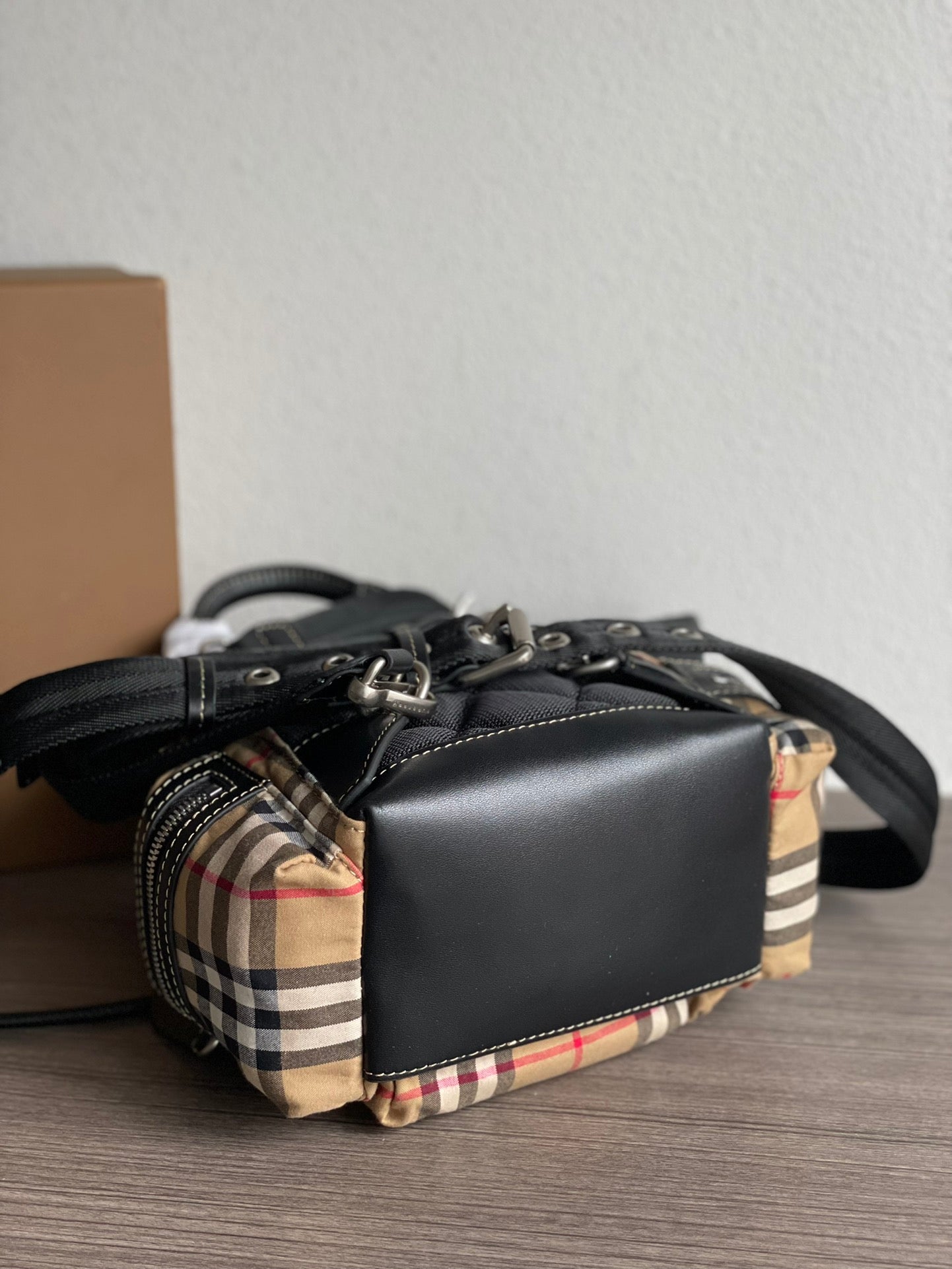 Burberry Vintage Check Canvas Backpack Small