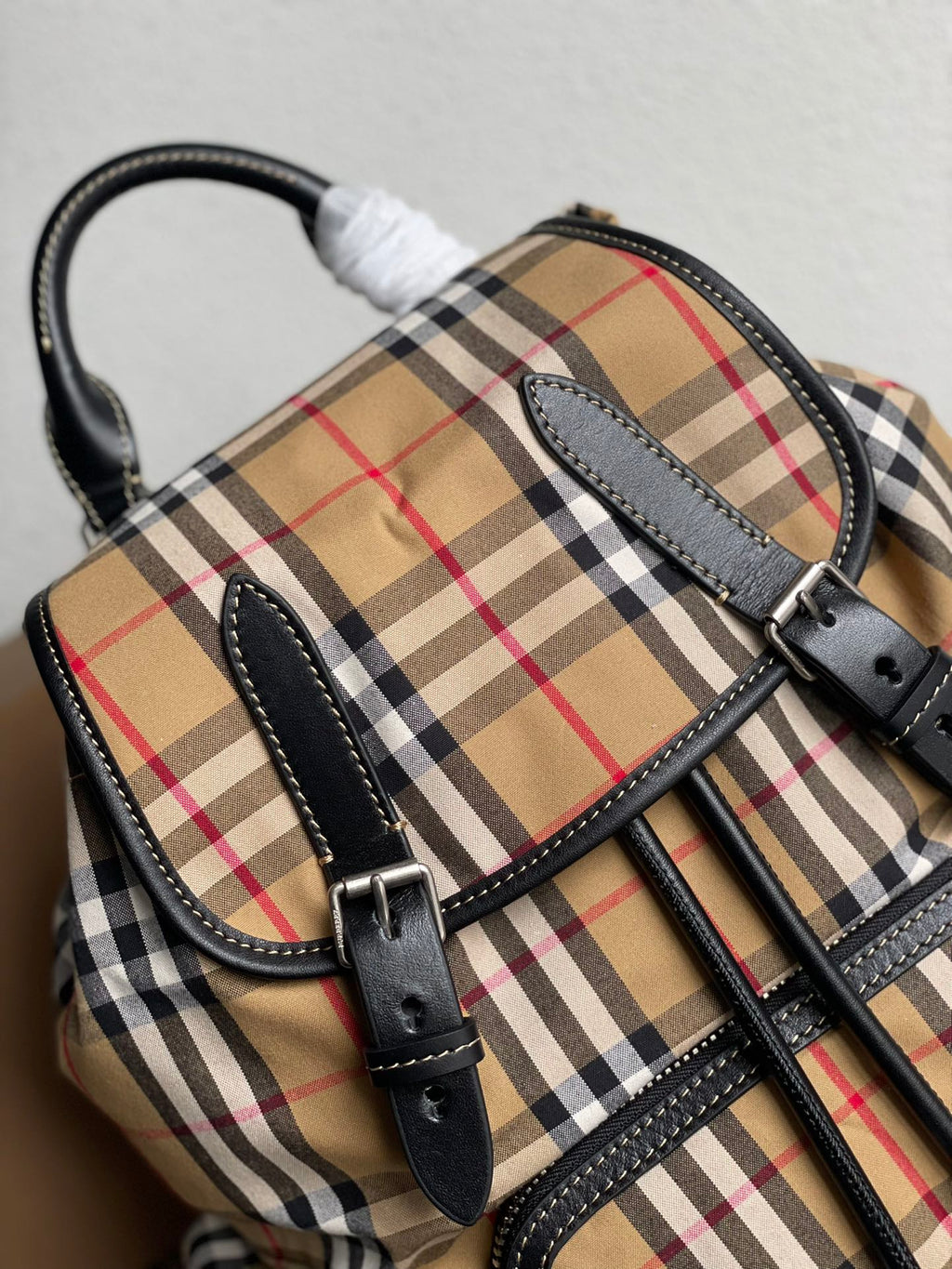 Burberry Vintage Check Canvas Backpack 22X33CM