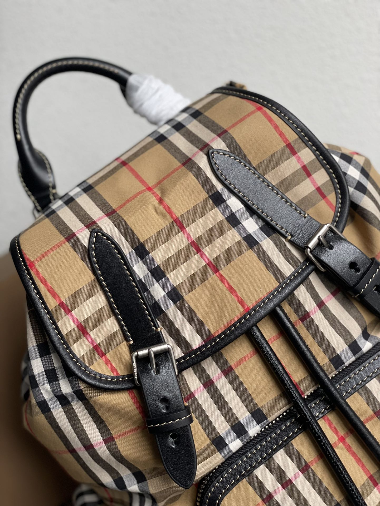 Burberry Vintage Check Canvas Backpack 22X33CM