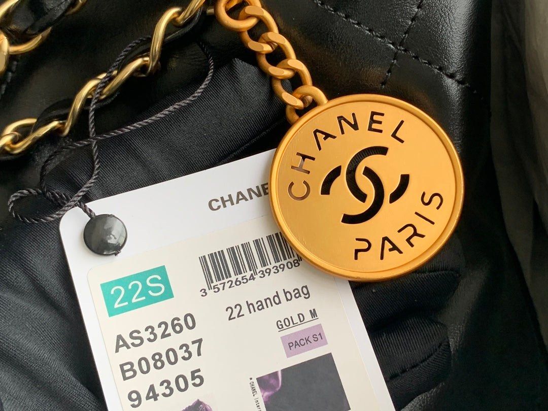 Chanel 22 Handbag Black 35x37x7cm