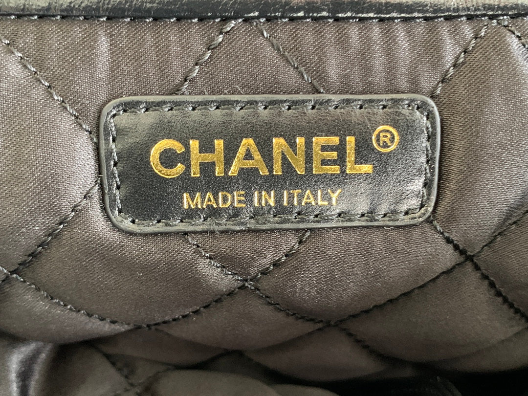 Chanel 22 Handbag AS3260# Black Bag 35x37x7cm