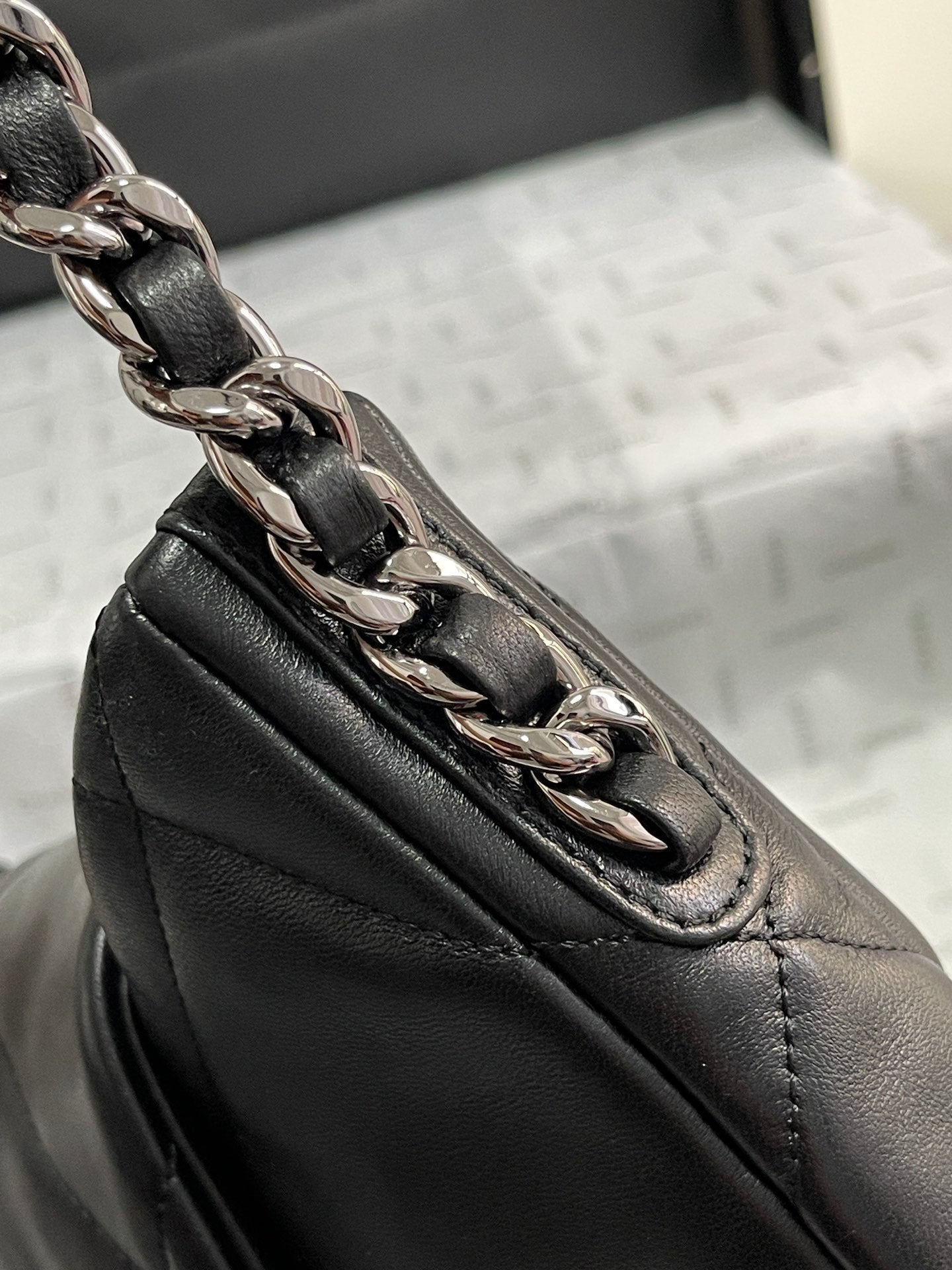 Chanel 19 Hobo Bag Black Quilted Lambskin AS4638
